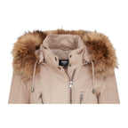 Womens Quilted Leather Parka Jacket-Curitiba