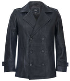 Mens Leather Peacoat-Amara