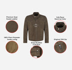 The REVIVAL Men's Premium Goat Suede Racer Jacket