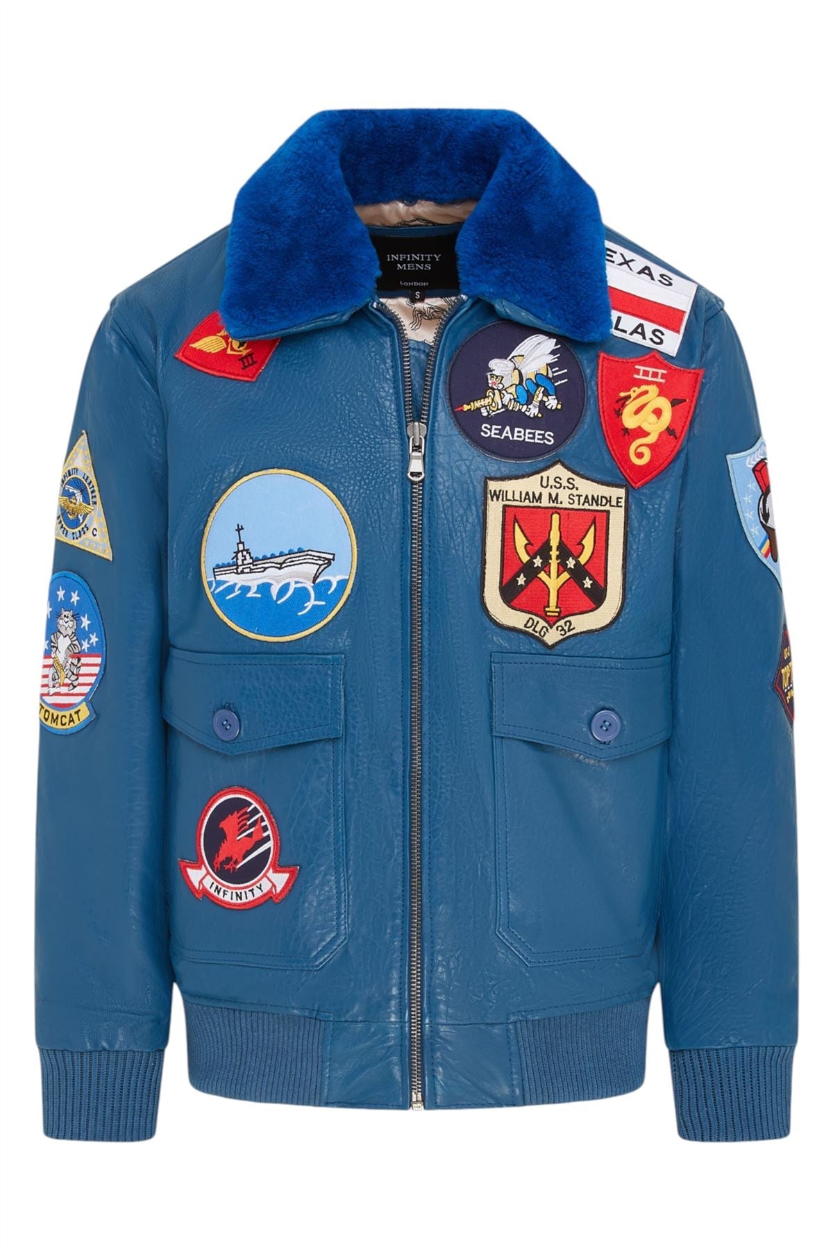 Mens Top Gun A2 Leather Bomber Jacket-San Diego