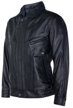 Mens Leather Bluson Tailored Bomber Jacket