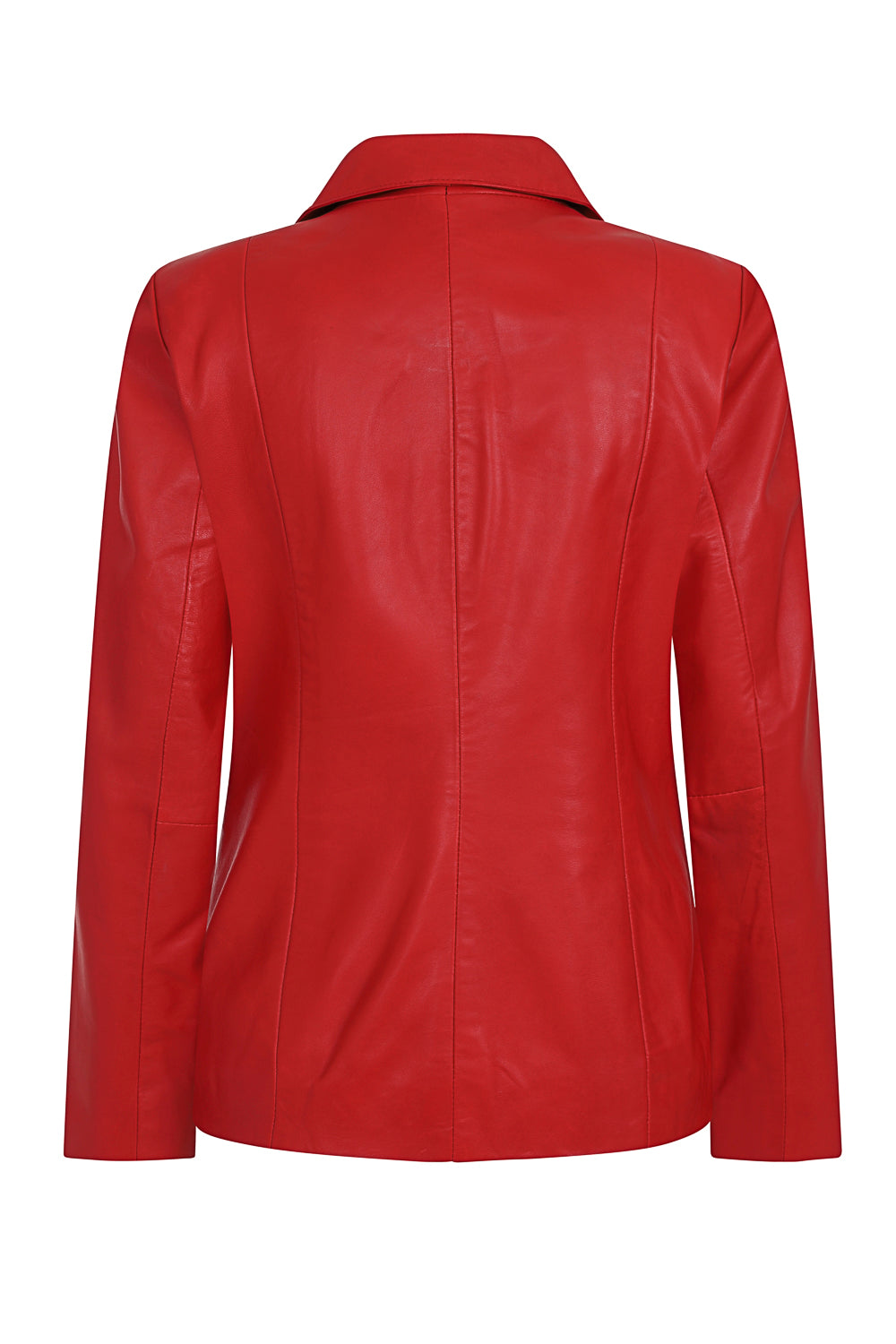 Women's Classic Red Nappa Leather Jacket DEBBIE - Soft Real Leather