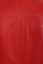 Women's Classic Red Nappa Leather Jacket DEBBIE - Soft Real Leather