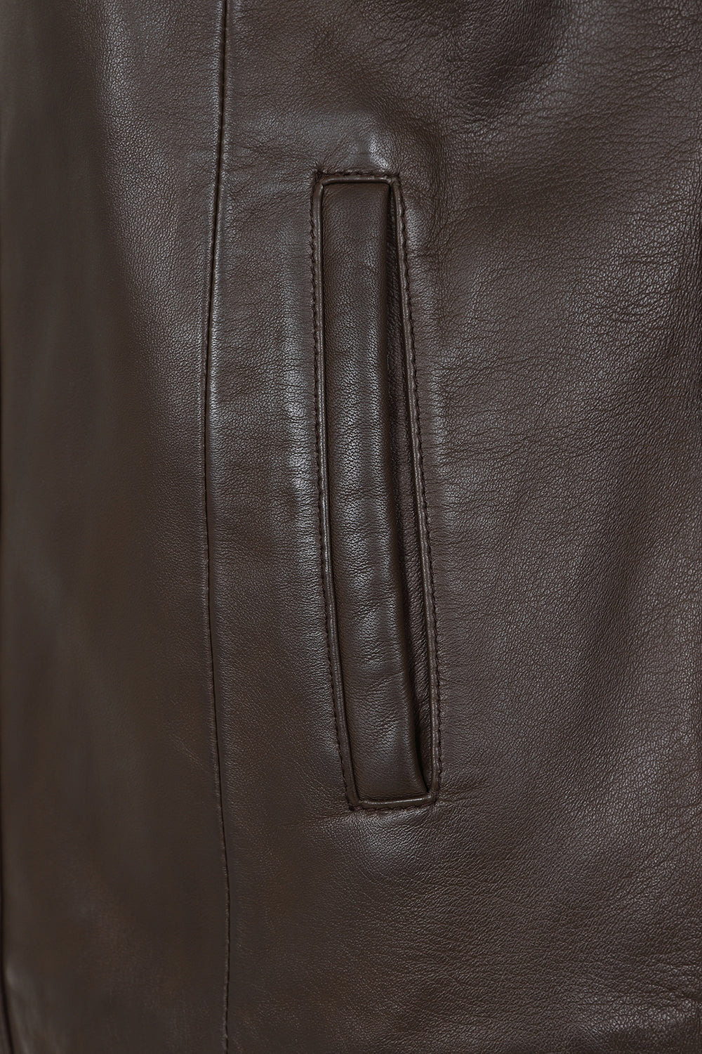 Women's Classic Brown Nappa Leather Jacket - DEBBIE