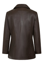 Women's Classic Brown Nappa Leather Jacket - DEBBIE