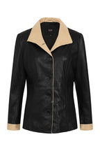 MOLLY Women's Classic Button Front Genuine Nappa Leather Jacket