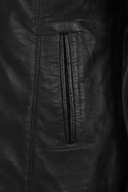 MOLLY Women's Classic Button Front Genuine Nappa Leather Jacket