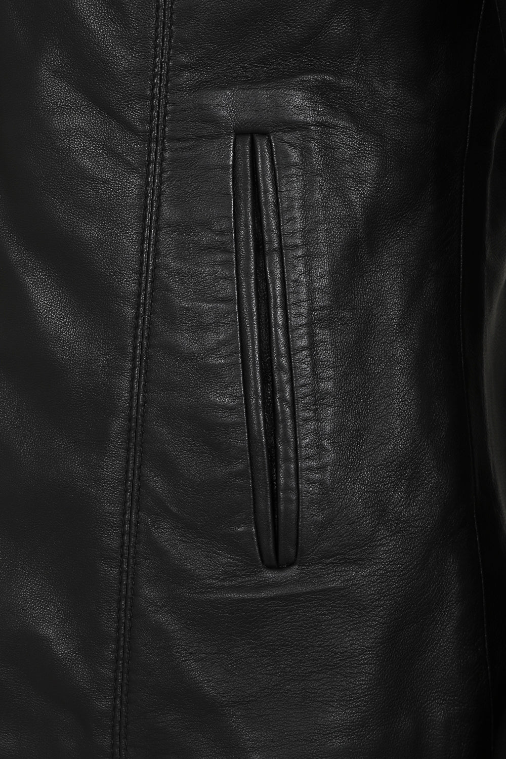 MOLLY Women's Classic Button Front Genuine Nappa Leather Jacket