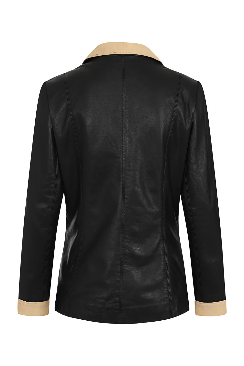 MOLLY Women's Classic Button Front Genuine Nappa Leather Jacket
