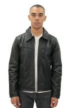 Men's Harrington Cow Hide Leather Jacket-Lima
