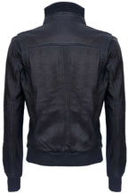 Mens Leather Varsity Bomber Jacket-Adana