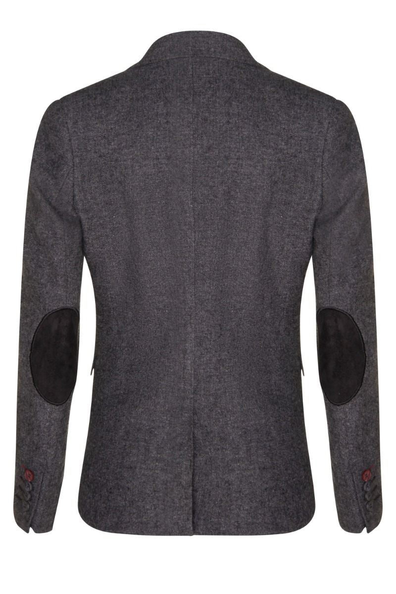 Womens 1920s  Grey Wool Classic Vintage Retro Blazer