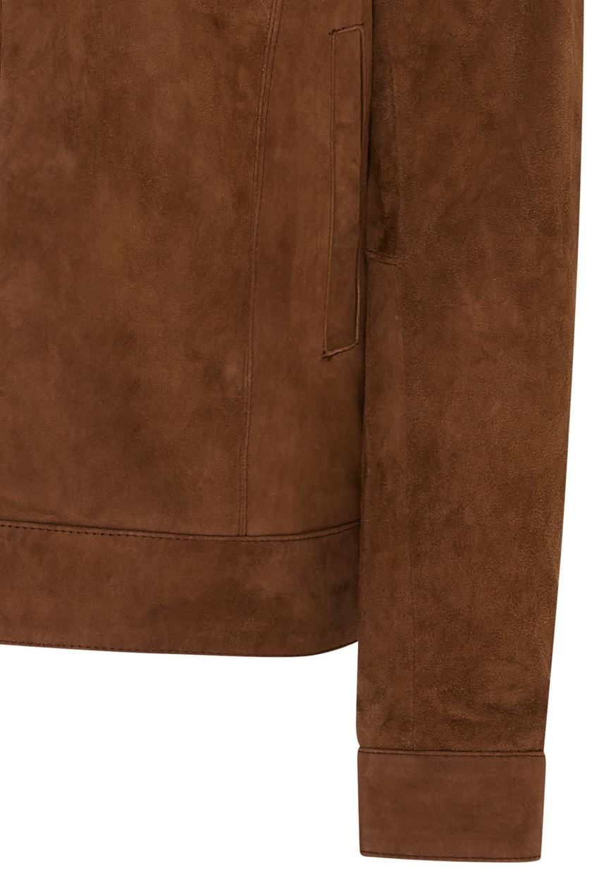 Mens Retro Classic Suede Leather Harrington Biker Jacket - Bryne