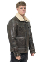 Mens Sheepskin Classic Safari Jacket-Arezzo