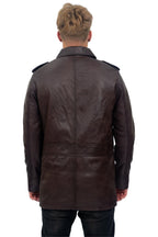 Mens Leather Parka Safari Coat-Mesa Verde