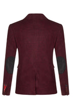 Womens 1920s  Wine Wool Classic Vintage Retro Blazer