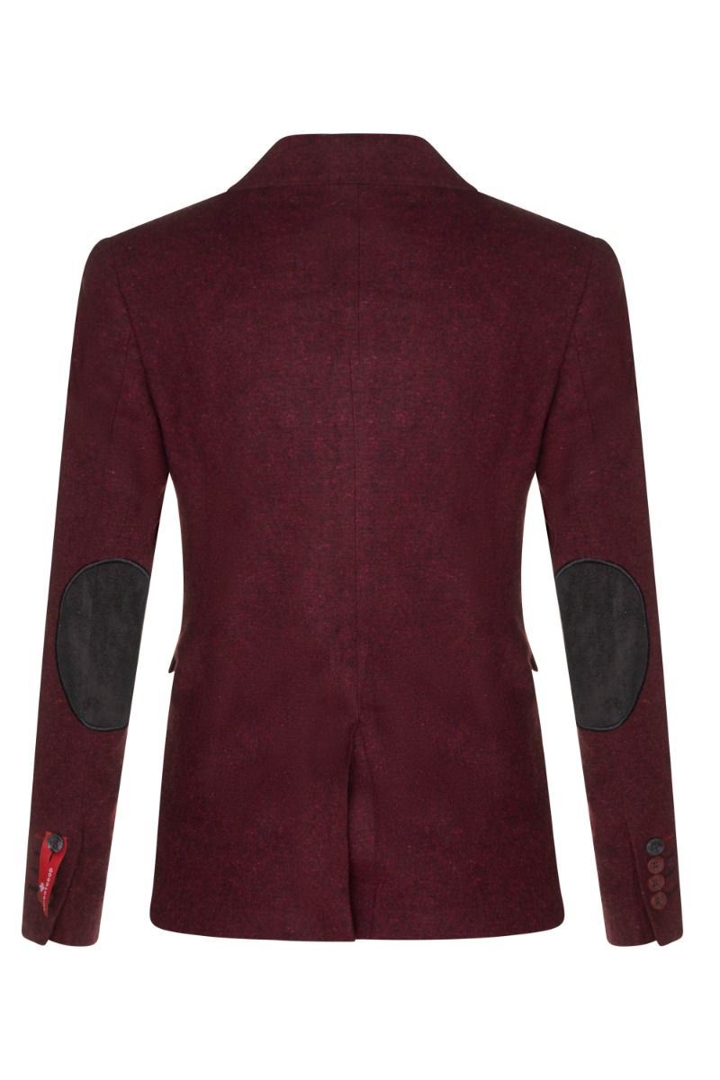 Womens 1920s  Wine Wool Classic Vintage Retro Blazer