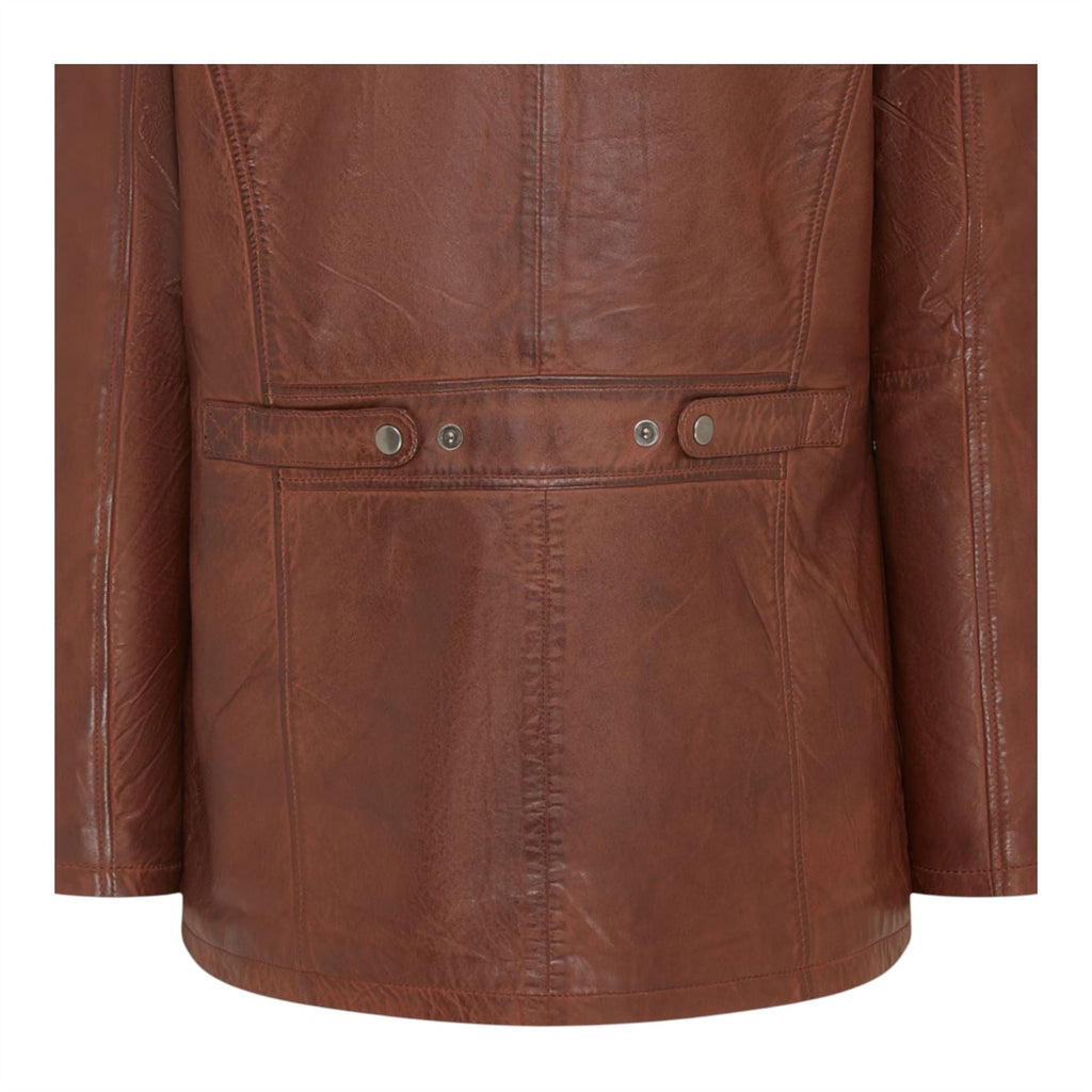 Men’s Leather Military Jacket Outwear Trenchcoat - Field