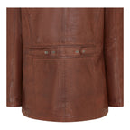 Men’s Leather Military Jacket Outwear Trenchcoat - Field