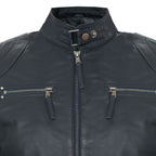 Mens Moto Leather Biker Jacket-Taiwan