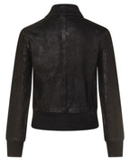 Womens Leather MA-1 Varsity Jacket-Ann Arbor