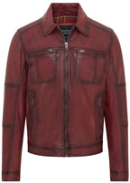 Mens Classic Leather Biker Jacket - Bettles
