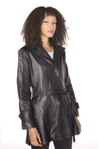Womens 3/4 Length Trench Coat-Ranchi