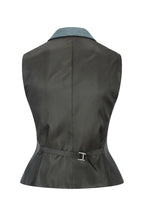 Womens 1920s Green Wool Classic Retro Vintage Waistcoat