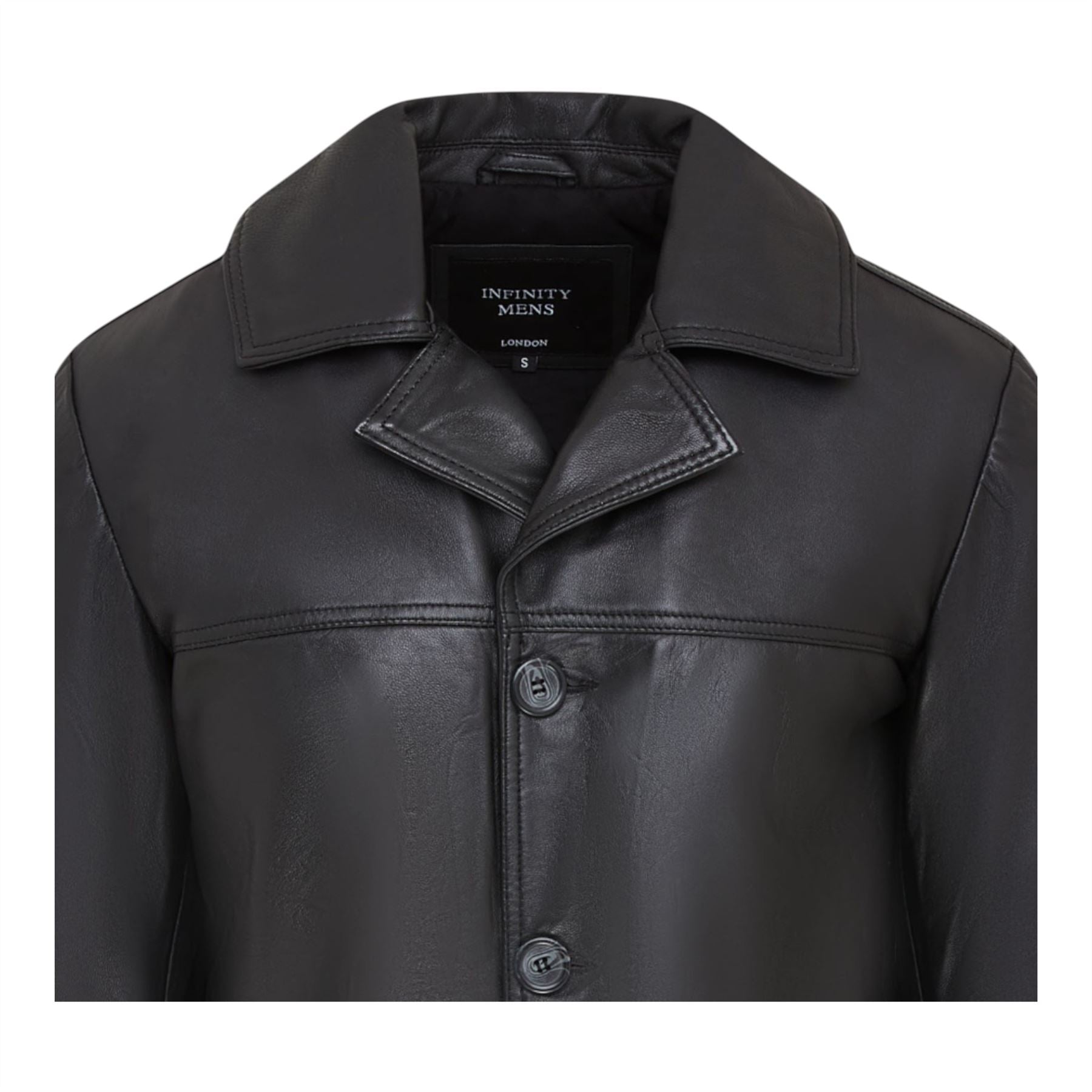 Men’s 4 Button Italian Leather Blazer Jacket - Loxton