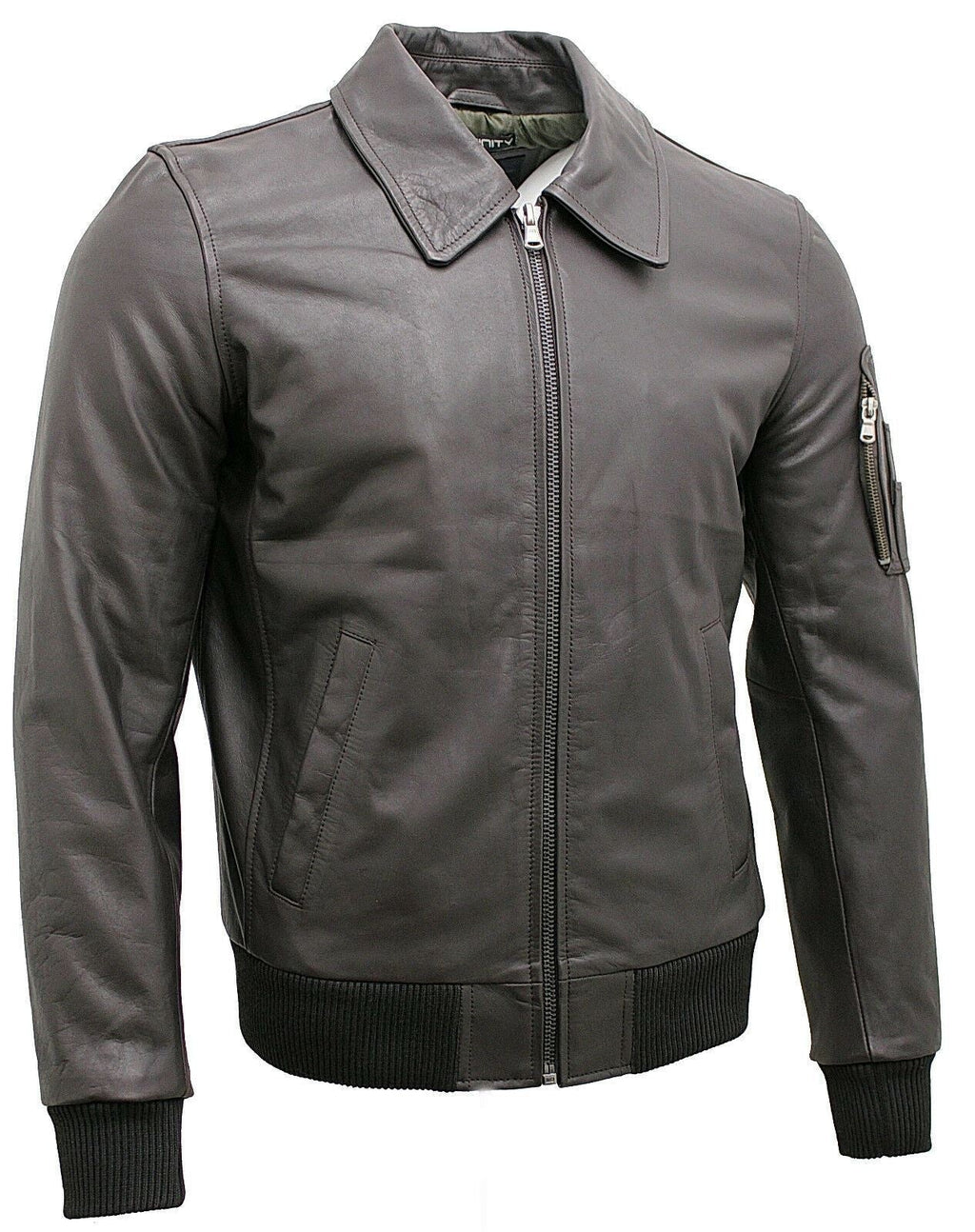 Mens Cowhide Analine Leather A2 US Airforce Bomber Jacket