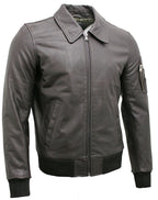 Mens Cowhide Analine Leather A2 US Airforce Bomber Jacket
