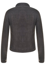 Womens Goat Suede Trucker Jeans Jacket-Astoria