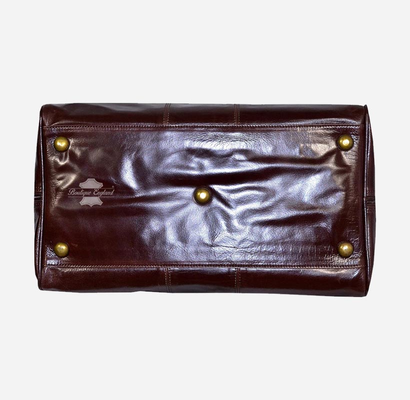 Unisex Leather Holdall Weekend Bag