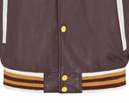 Mens Baseball Leather Letterman Bomber Jacket - Ashwood
