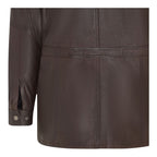 Mens Soft Italian Leather Parka Coat-Winnipeg
