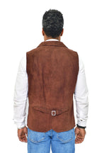 Mens Classic Smooth Goat Suede Leather Waistcoat-Exeter