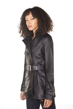Womens Nappa Leather Trench Coat-Mosul