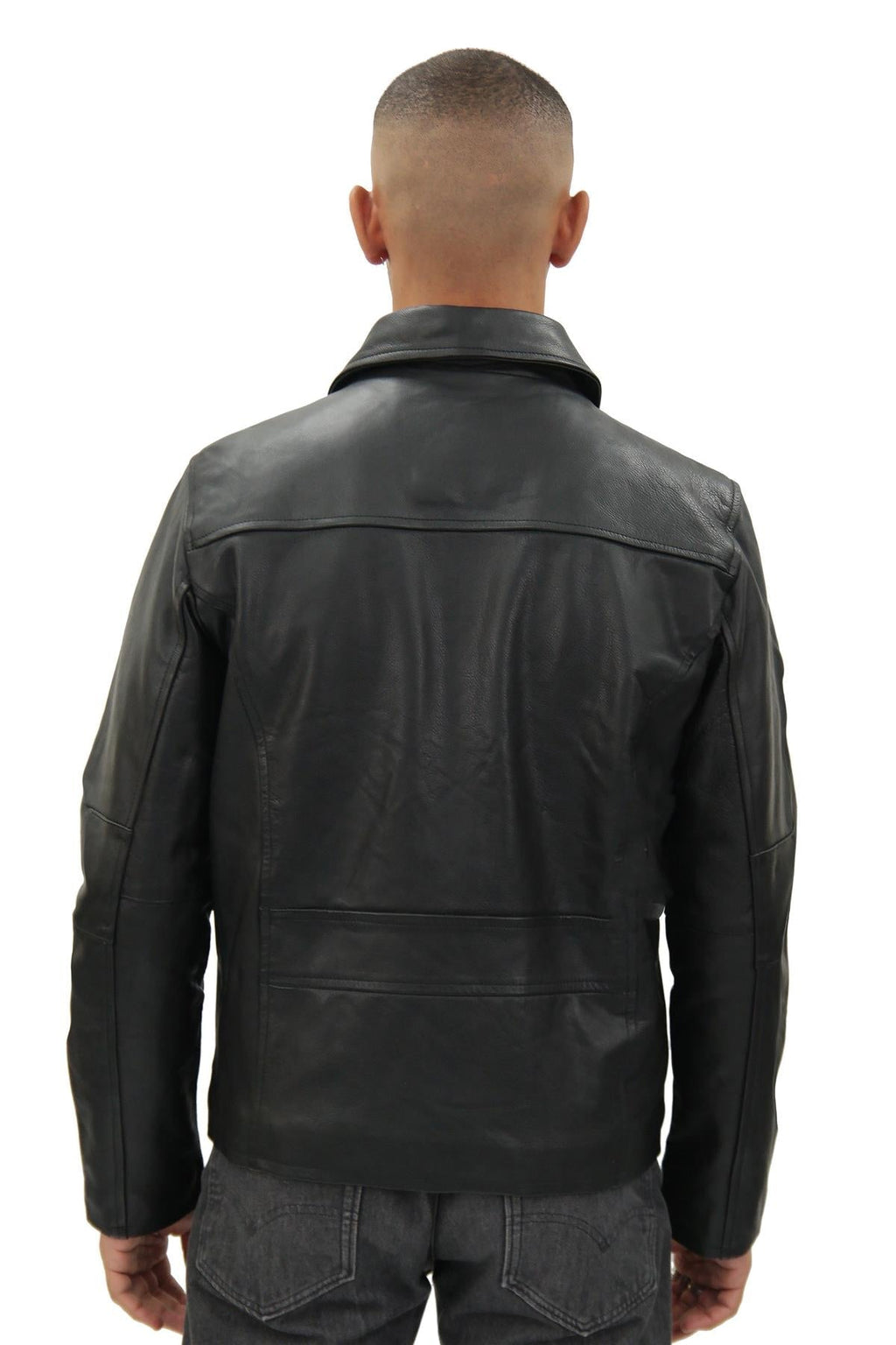 Men's Harrington Cow Hide Leather Jacket-Lima