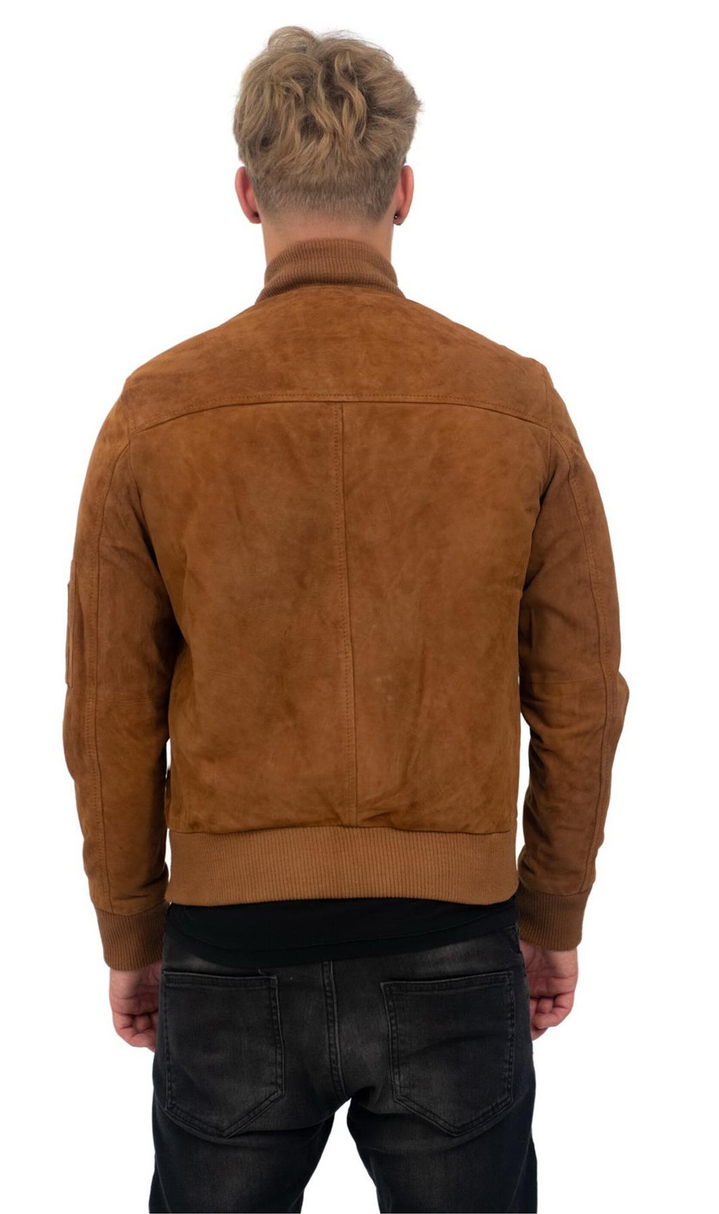 Mens Goat Suede MA-1 Bomber Jacket-Auckland