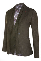 Womens 1920s Olive Green Wool Classic Retro Vintage Blazer