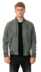 Mens Goat Suede MA-1 Bomber Jacket-Auckland