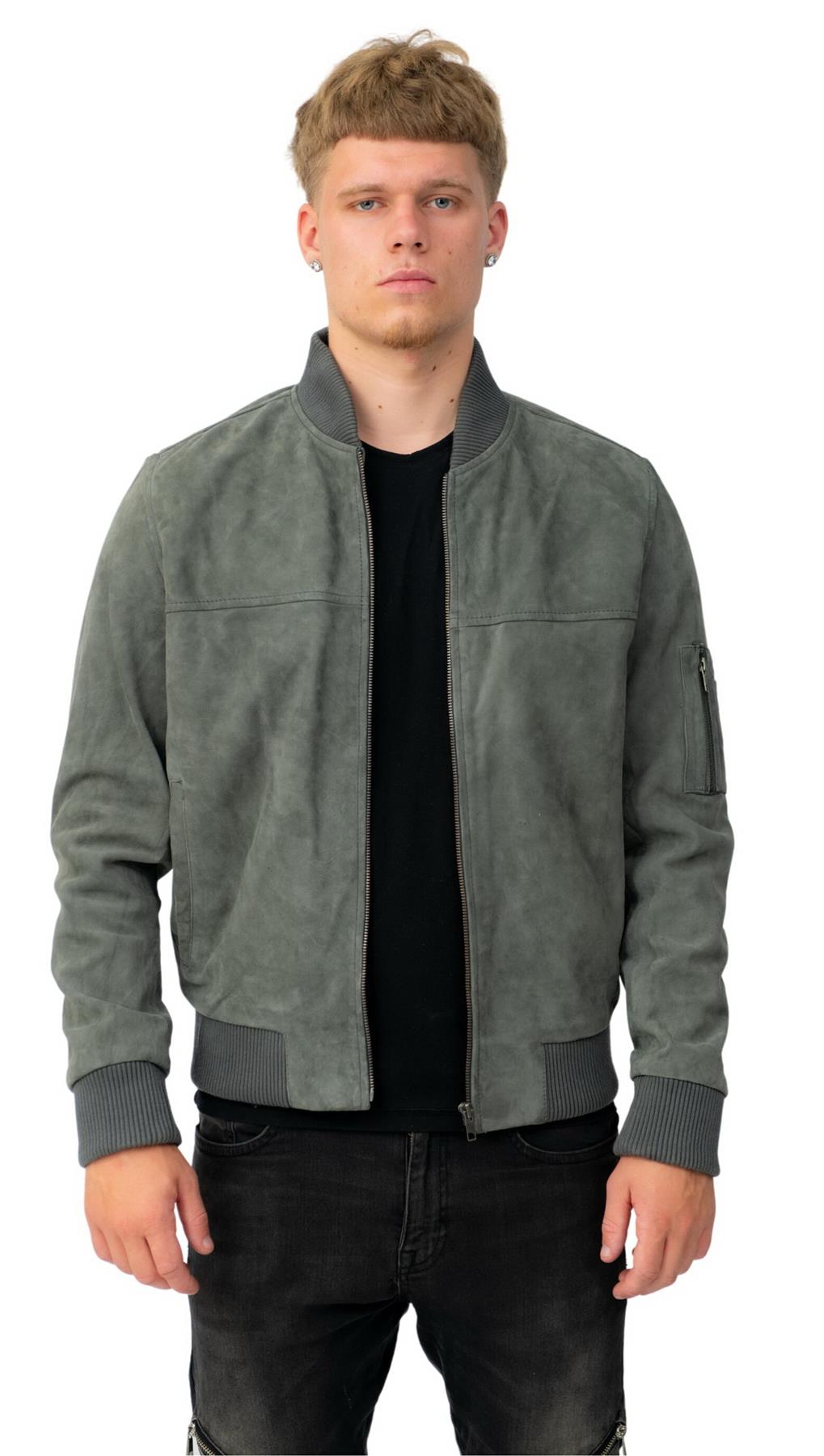Mens Goat Suede MA-1 Bomber Jacket-Auckland