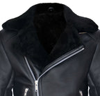 Mens Sheepskin Leather Biker Jacket-Edmonton