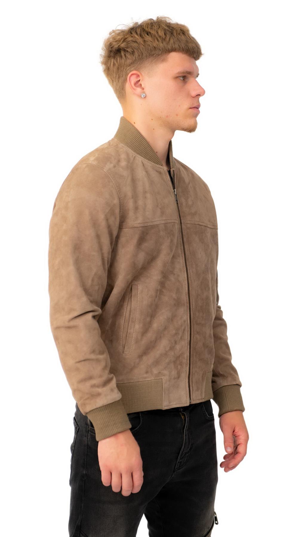 Mens Goat Suede MA-1 Bomber Jacket-Auckland