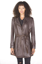 Womens 3/4 Length Trench Coat-Ranchi