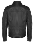 Mens Classic Cow Hide Leather Biker Jacket
