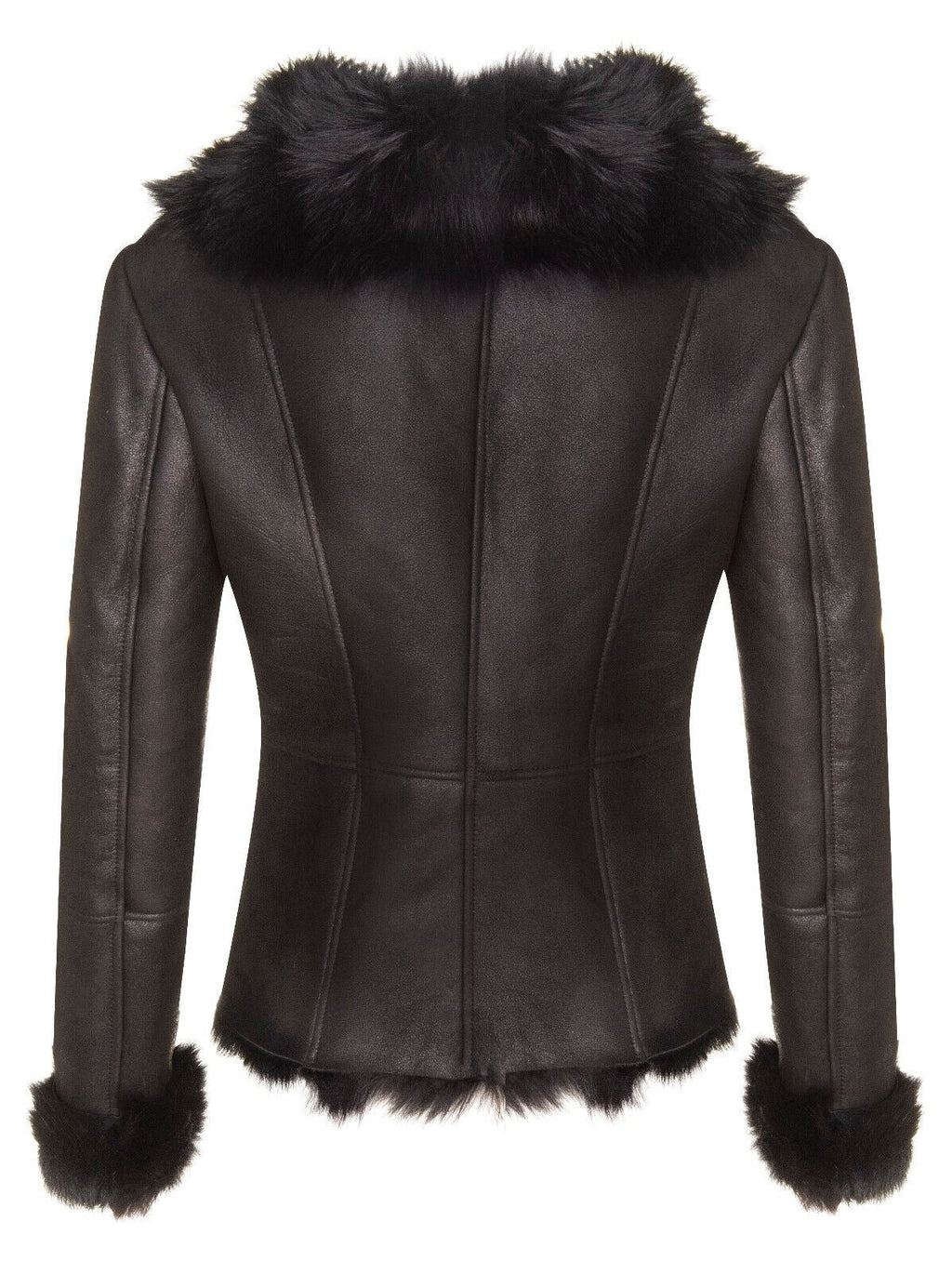 Womens Toscana Sheepskin Biker Jacket-Apopa