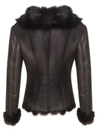 Womens Toscana Sheepskin Biker Jacket-Apopa