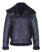 Mens Retro Biker Sheepskin Jacket-Avignon