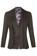 Womens 1920s Olive Green Wool Classic Retro Vintage Blazer